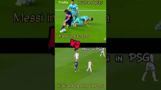 Messi in Barcelona VS messi in PSG #messi #Barcelona #psg