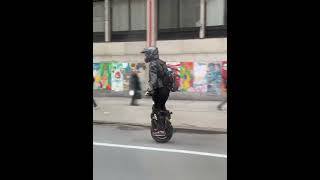 Daring Multitasker: Man Rides Electric Unicycle While Using His Phone #weird #wtf