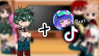 MHA react to Deku as random gacha tiktok||Part 2|| 🧡💚||+•Hanako•+