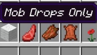 Beating Minecraft, But | Can ONLY Use Mob Drops...