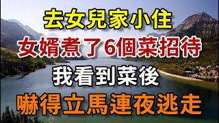 我去女兒家小住，女婿煮了6個菜招待我，當我看到菜後，竟嚇得立馬連夜逃走······【書恆說事】