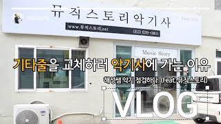 [ 해성쌤 Vlog ] 기타 줄교체하러 악기사에 가는 이유 (feat. 뮤직스토리)