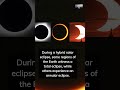 Exploring the Wonders of Hybrid Solar Eclipses #shorts