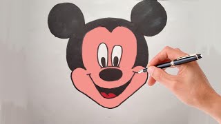 How To Draw Mickey Mouse ! Easy Drawing Tutorial ! Step By Step Drawing lessons For Kids