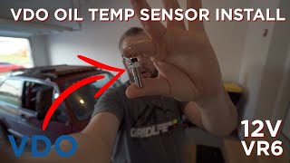 12v VR6 VDO Oil Temp Sensor Install - How to - VR6JettaCoupe - MK1 Jetta