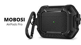 MOBOSI | Secure Lock Clip Full Body Shockproof Hard Shell Protective - Compatible with AirPods Pro