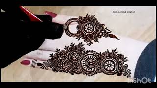 Very beautiful stylish back hand mehndi design | Easy flowermehndi design | mehndi ka design| mehndi