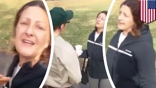 Islamophobia: racist woman verbally assaults two Muslim men praying in a public park - TomoNews