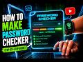 Build a Real-Time Password Strength Checker Using HTML, CSS & JavaScript 🔐|#coding #checkers