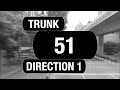 SBS Transit Trunk 51 (Direction 1) (BFTP 2019) | Bus Service Route Visual