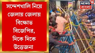 BJP Protest : Sandeshkhali নিয়ে জেলায় জেলায় বিক্ষোভ বিজেপির, দিকে দিকে উত্তেজনা । Bangla News