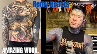 Remy Reacts to Seb the dame bodysuit  #ink #inked #tattoos