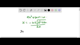 Solve the quadratic equation by using the quadratic formula. 3x^2-5x+1=0