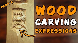 How To Carve A Mustache On A Face || Expression Stick Part 2