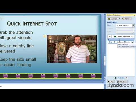 How to play PowerPoint videos automatically | lynda.com tutorial How to play PowerPoint videos automatically | lynda.com tutorial