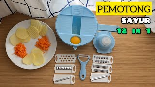 PEMOTONG SAYURAN MULTIFUNGSI | REVIEW PEMOTONG SAYUR 12 in 1