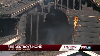 Fire burns Ankeny home, cause under investigation