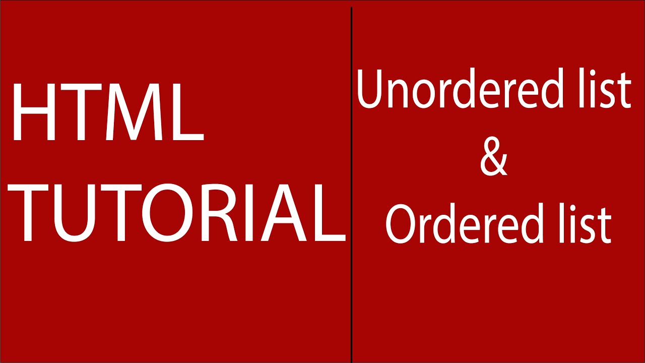 How To Create Unordered Lists And Ordered List In Web Page-HTML ...