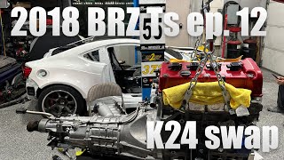 2018 BRZ TS Build ep. 12, wiring and k24 prep!