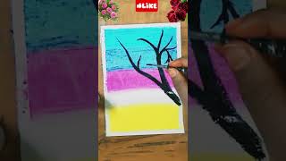 Woow 😱 wonderful Oil pastel drawing easy #shorts #viral