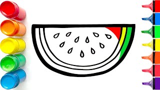 How to Draw a Watermelon Slice | Easy Step by Step Tutorial for Beginners