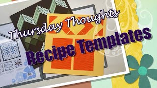 Thursday Thoughts Recipe Templates