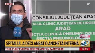 Anchetă după dezvăluirile Antena 3, la spitalul din Arad