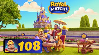 Royal Match 👑 - Area 108 - Aqua Research - Gameplay