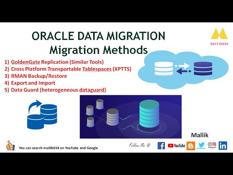 Oracle Database Migration Methods - Goldengate, Transportable Tablespace, RMAN, Export - Import & DG