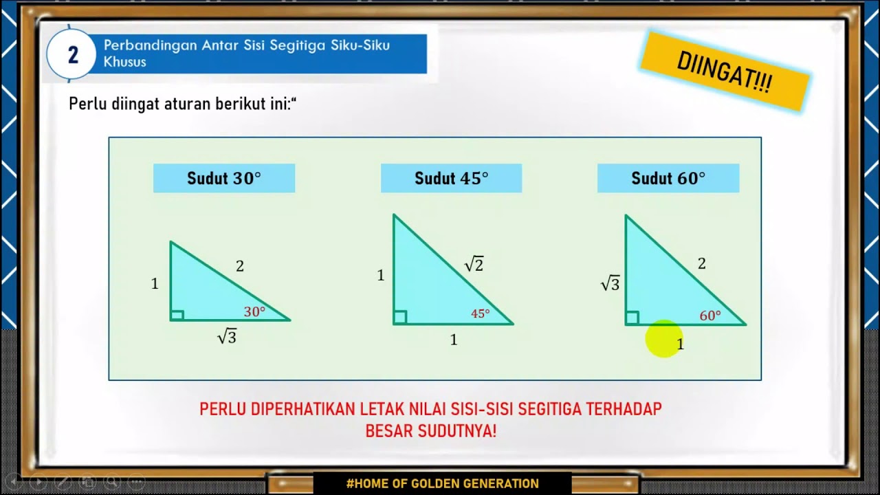 Kelas 8 - Pythagoras Part 2. Perbandingan Sisi-Sisi Segitiga Siku-Siku ...