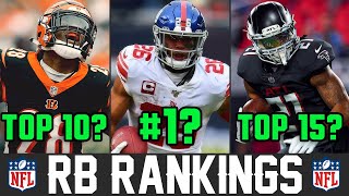 Ranking NFL Running Backs From WORST To FIRST For 2020