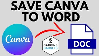 How to Open Canva Design to Word Document - Save Canva as Word Doc