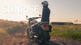 Sunrise on a Triumph Bonneville T120