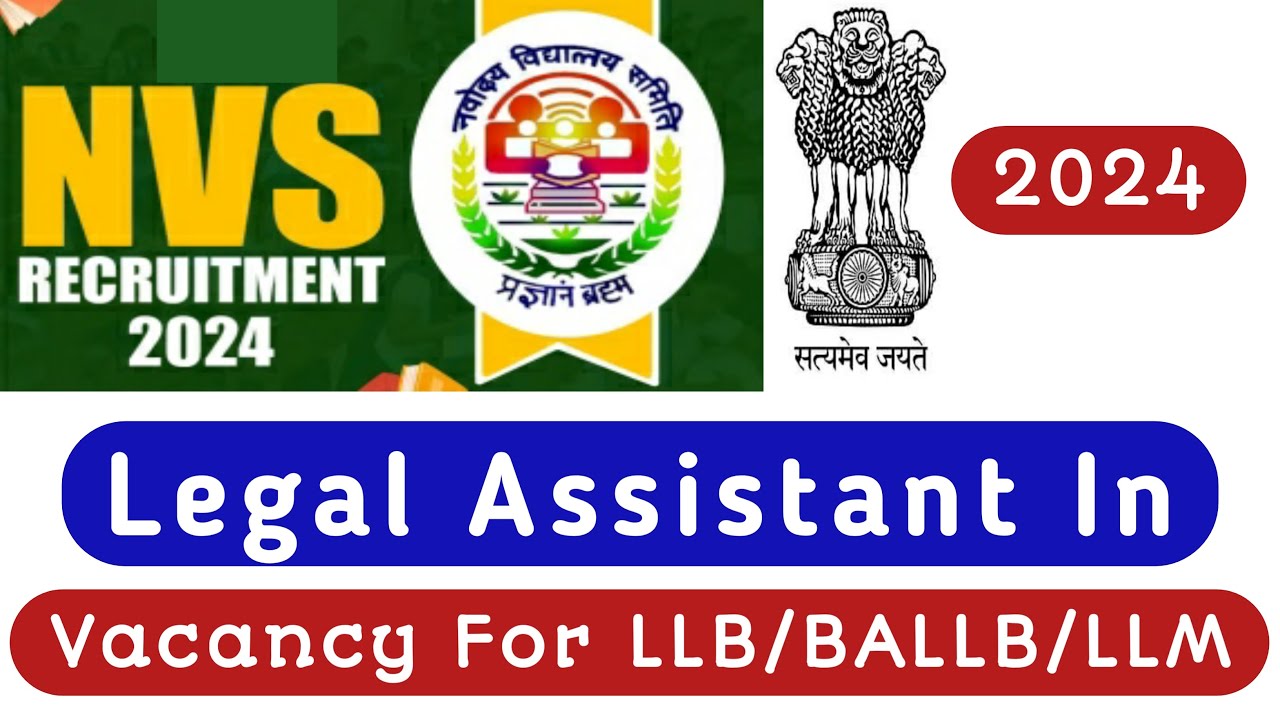 Legal Assistant In NVS Delhi || LLB Jobs 2024 || Govt Legal Jobs ...