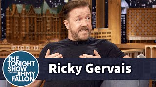 Ricky Gervais Attempts the Most Impressions in 30 Seconds