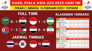 Hasil Piala Asia U20 hari ini: Indonesia vs Uzbekistan - Klasemen piala Asia 2025 Terbaru \u0026 Jadwal