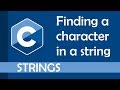 Finding a character inside a string in C