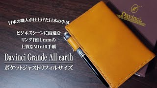 【オールアース】レイメイ藤井の手帳 ダヴィンチグランデ をレビュー ポケットサイズ Davinci Grande All earth