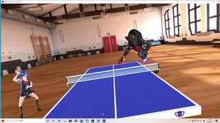 【Racket Fury: Table Tennis VR　ARCADE　Carbon Fury Knox-Out】VR卓球ゲーム！強いとされるロボットを卓球部が倒す！準決勝！