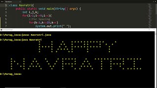 Java - Print Happy Navratri Pattern using Nested Loops