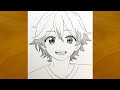 How to Draw a Cute Anime Boy Step by Step || Easy Anime Drawing Tutorial for Beginners