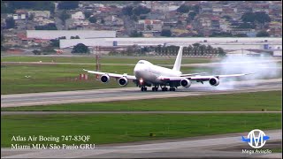 Fomos Surpreendido Com o Pouso Na Pista Principal Do Gigante 747 Atlas No Aeroporto De Guarulhos✔