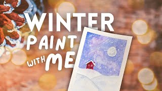 I Painted a Cozy Winter Cottage Scene ❄️🎨 Relaxing Art Video