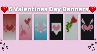 6 Minecraft Banners for Valentines Day (1.16+)
