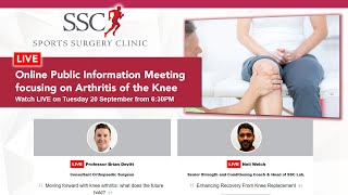 Online Meeting focusing on Arthritis of the Knee - Enhancing Recovery From Knee Replacement - SSC