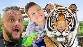Caleb Visits the ZOO! Learning About ZOO Animals For KIDS