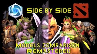 Heroes of the Storm and Dota 2 - Side by Side - models comparison - REMASTERED