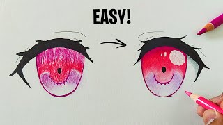 HOW TO COLOR ANIME EYES WITH COLORED PENCILS