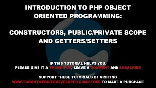 PHP Object Oriented Programming #2 - Constructors, Public/Private & Getters/Setters