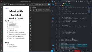 Meet With Faatihat Week 3 Day 1 Working with class in JavaScript